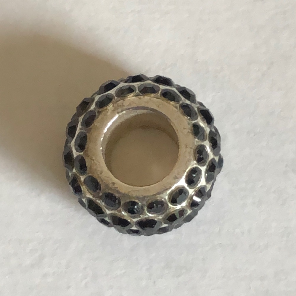 Brighton Ice Diva Black Crystal Spacer Charm Bead - Picture 7 of 9